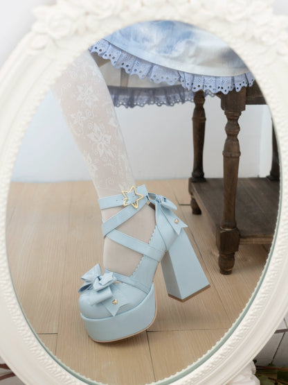 Beauty Bunny - Star Prayer - Kawaii Lolita Shoes Round Toe Summer Heels