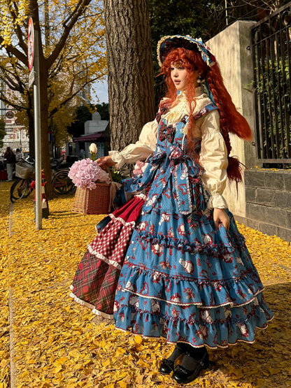 Miss Point - Forest Berry Bunny - Sweet Lolita JSK Elegant Bunny Print Dress