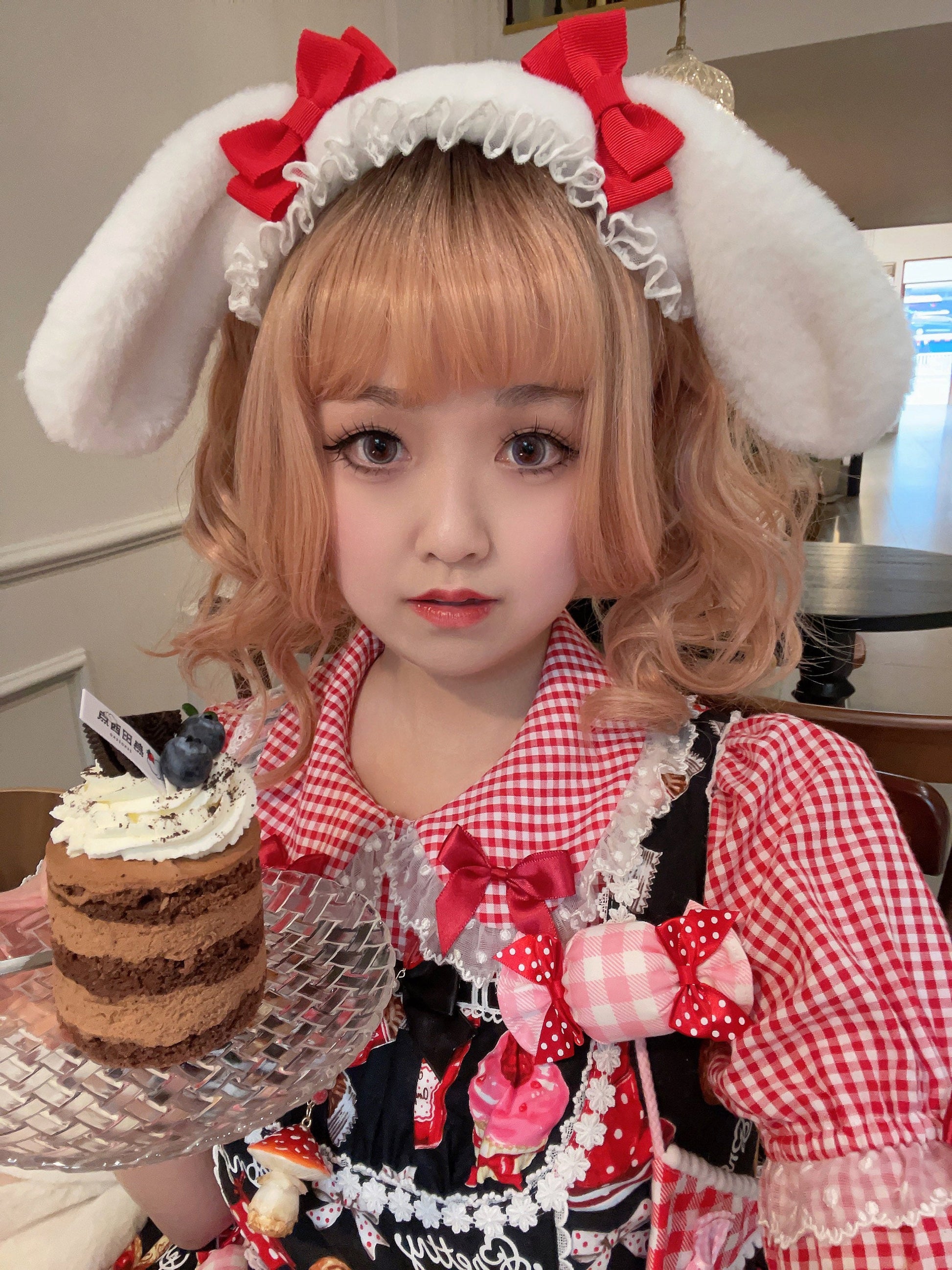 Cheese Cat - Fluffy Lop-Eared Bunny Sweet Lolita Hairband