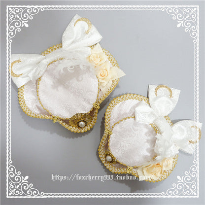 Fox Cherry-Lolita  Palace Retro Gorgeous Feather Top Hat