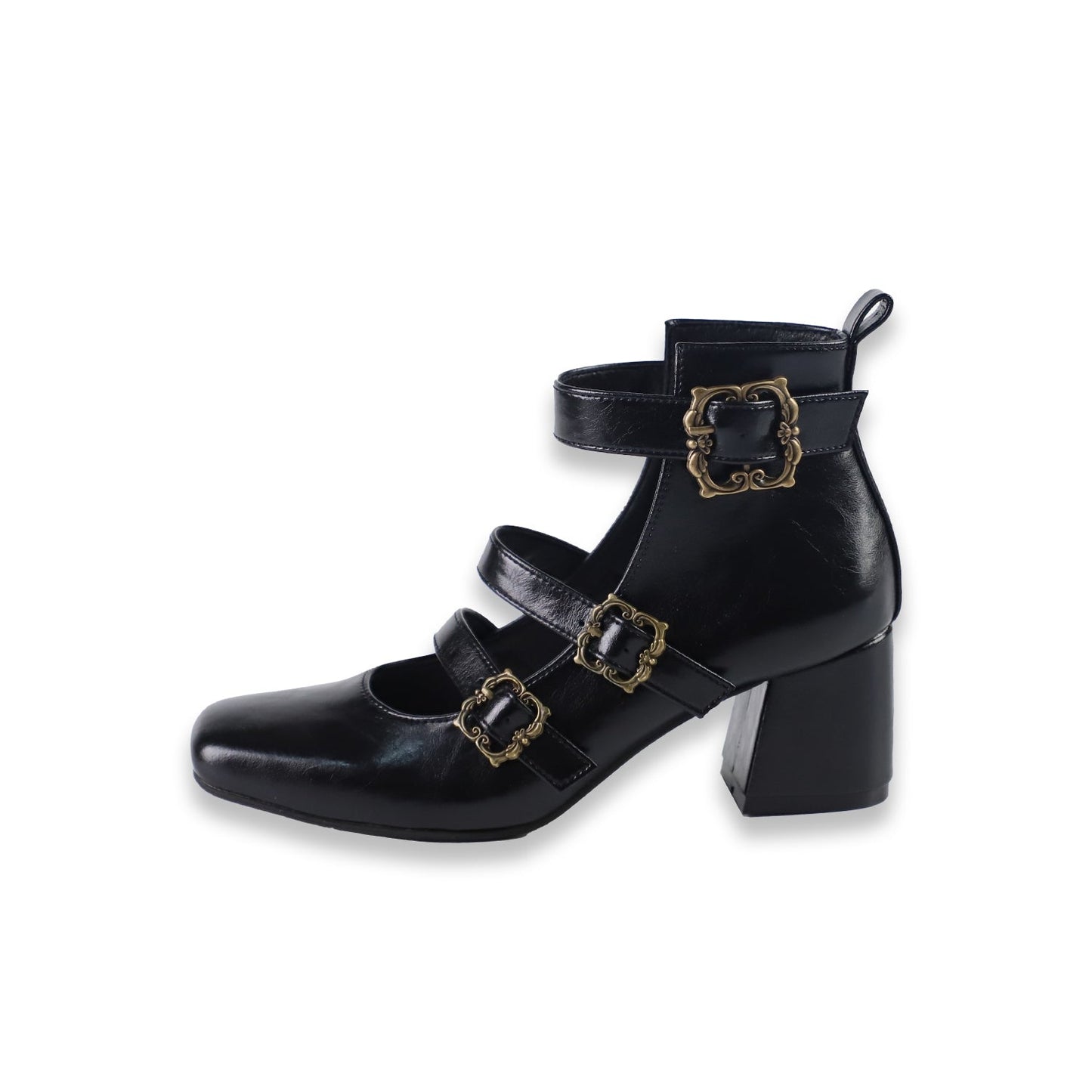 MODO - Vintage Elegant Lolita Three-buckle Mary Janes Shining Shoes
