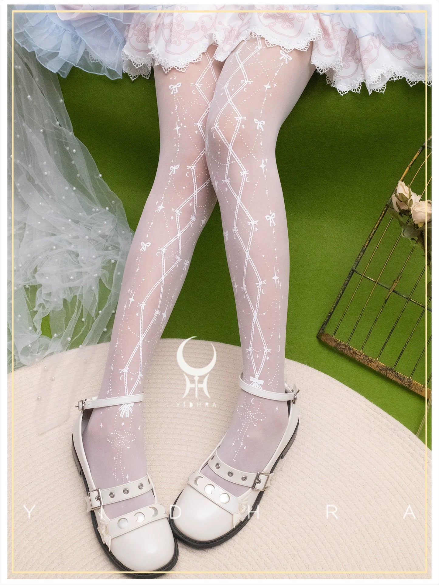 Yidhra - Summer Handmade Printed Lolita Pantyhose
