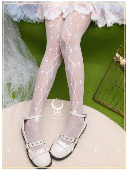 Yidhra - Summer Handmade Printed Lolita Pantyhose