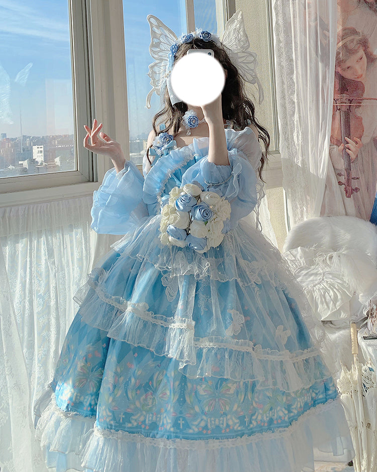 Fairy Tales - Embroidered Gothic Bridal Hairclip Hanfu Lolita Headwear