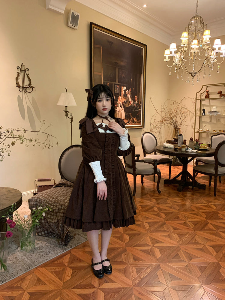 Sweet Wood - Annie's Gift - Elegant Velvet Lolita OP Dress