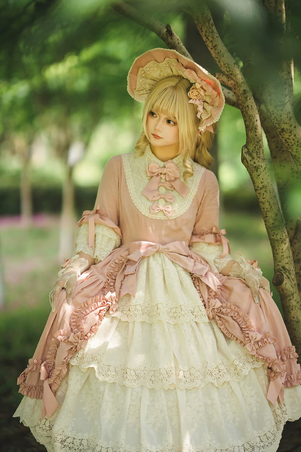 Miss Point - Lilyka Garden - Classic Lolita OP Dress Set Elegant Floral Wall Princess Sleeve