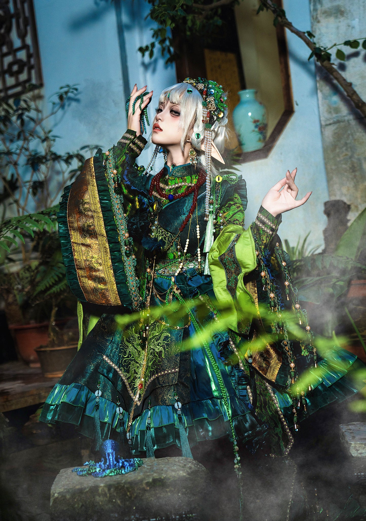 Your Highness - Baimu Ji - Gothic Lolita Dress Chinese Style OP with Terror Element