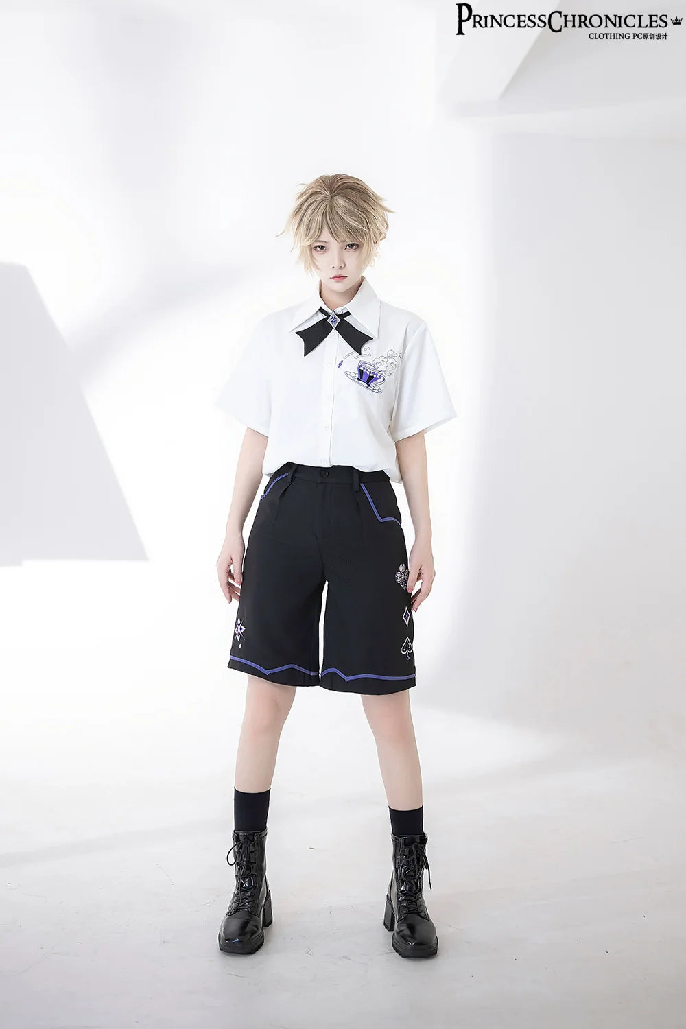 Princess Chronicles - Summer Loose Embroidered Short Sleeve White Shirt