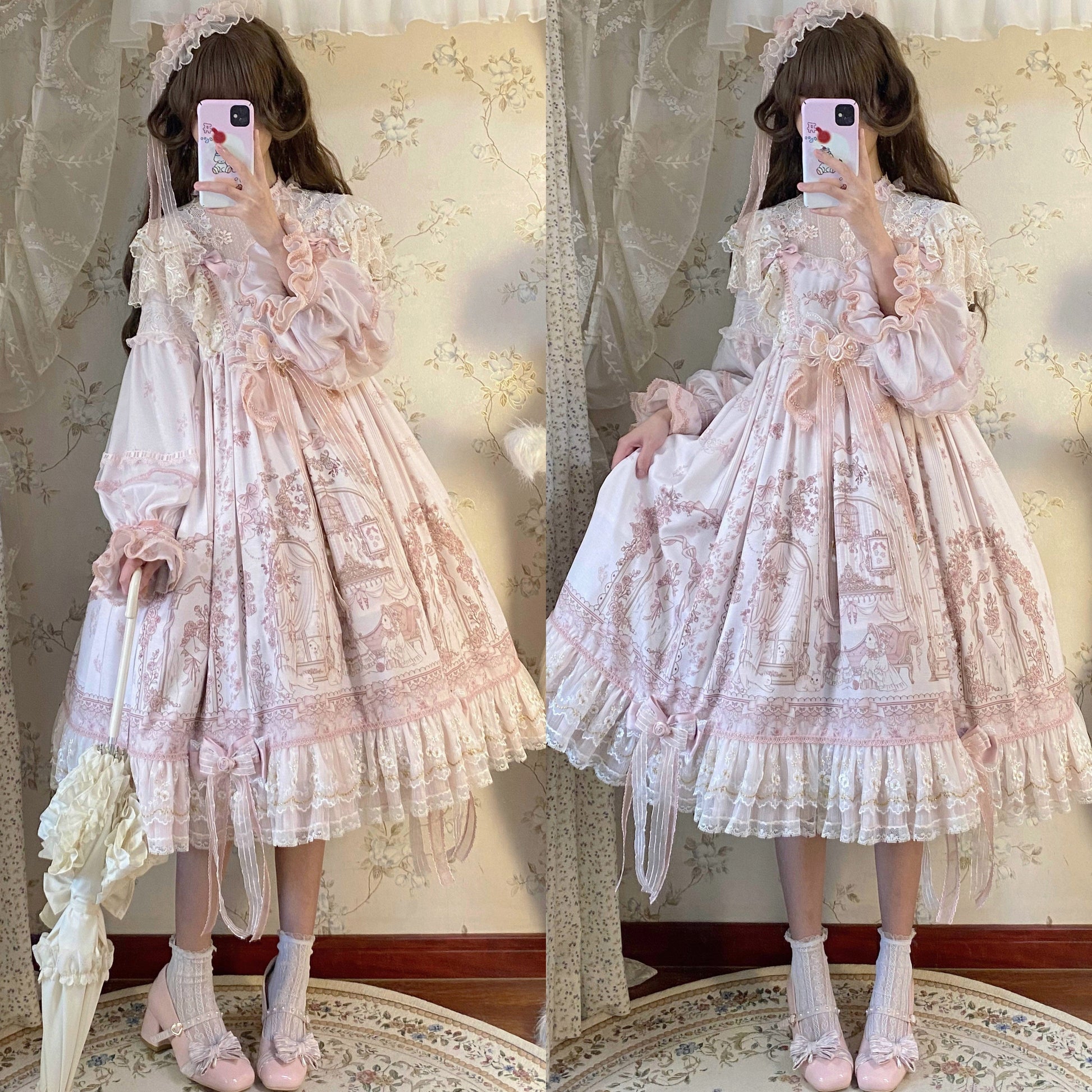 Garden Cat - Sunset Realm Lolita Bride Gorgeous OP FS