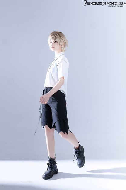 Princess Chronicles - Embroidered White Ouji Lolita Shirt