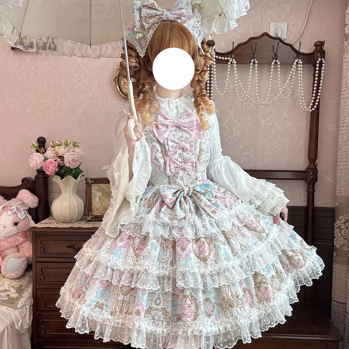 Hanguliang - Candelabra Ode - Doll-like Sweet Lolita JSK Dress, Side Zipper