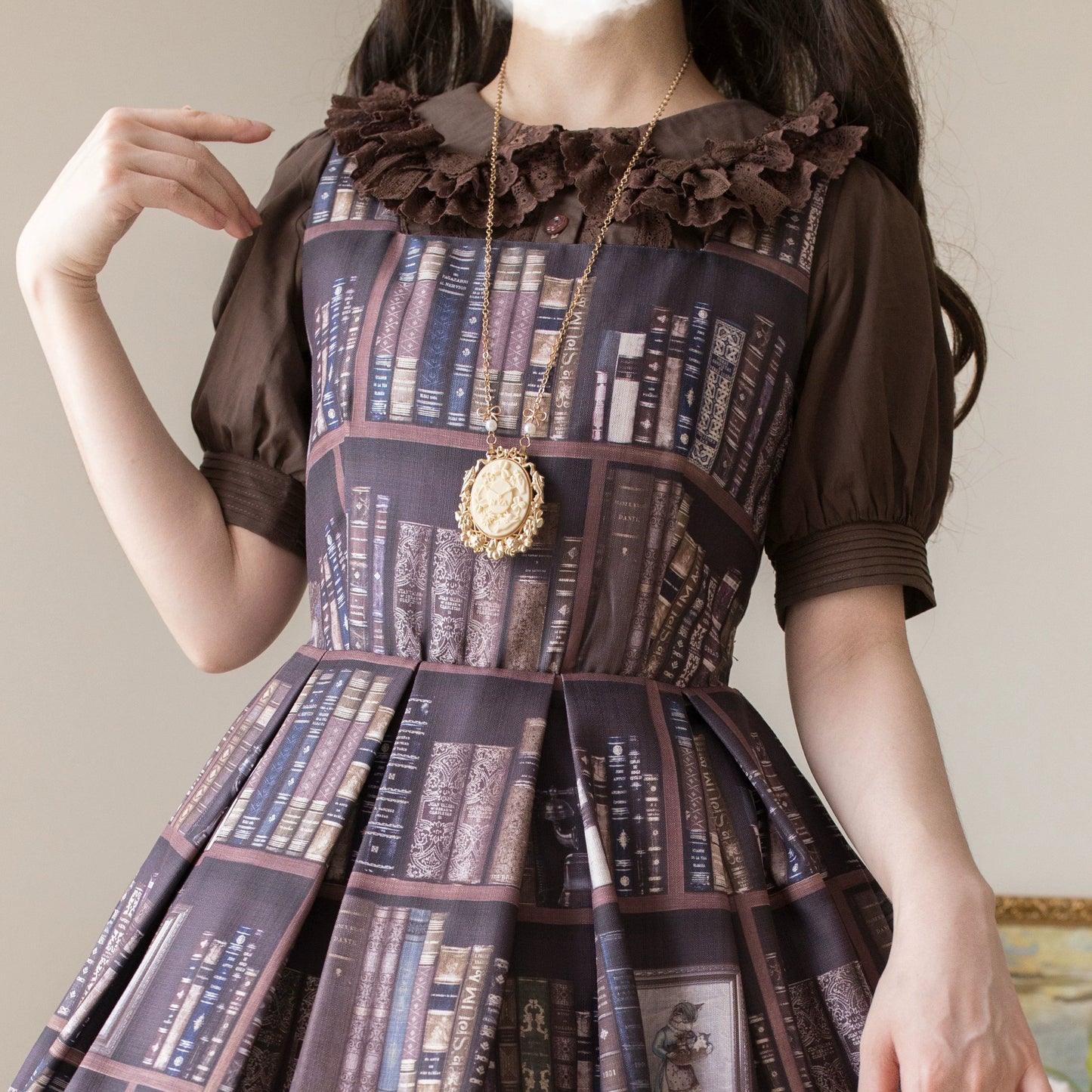 MIST - Semi-sweet Milk Cake - Sweet Lolita Short Sleeve Blouse with Lace Peter Pan Collar