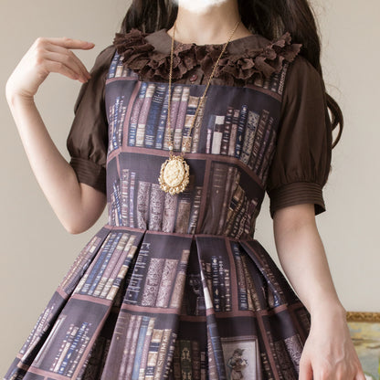 MIST - Semi-sweet Milk Cake - Sweet Lolita Short Sleeve Blouse with Lace Peter Pan Collar