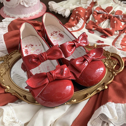 Beauty Bunny - Kawaii Lolita Shoes Low Heels Round Toe PU Shoes