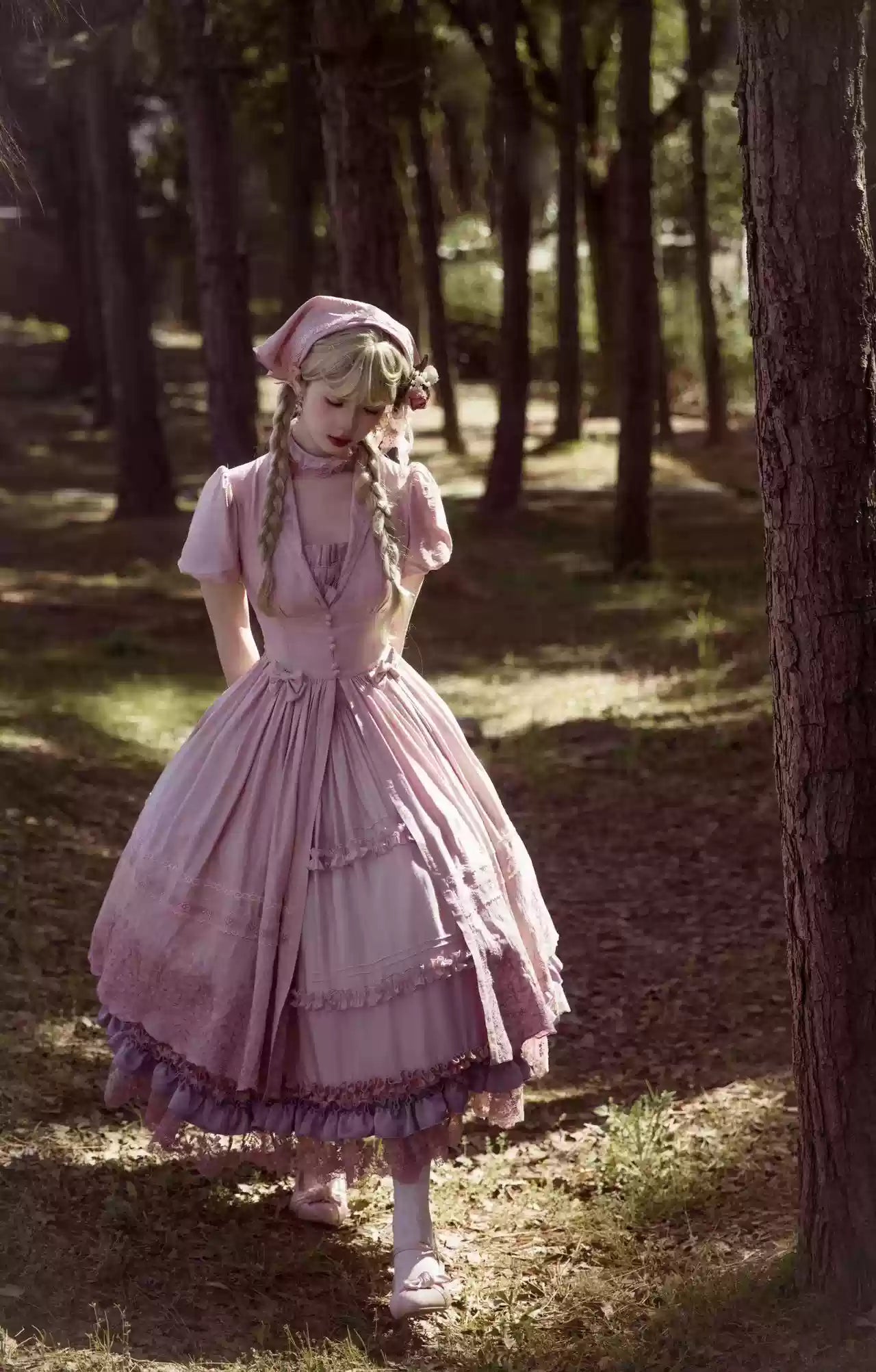 ZJstory - 14-line Poem Set - Classic Lolita Separate Dress Set Tiered Ruffles Skirt