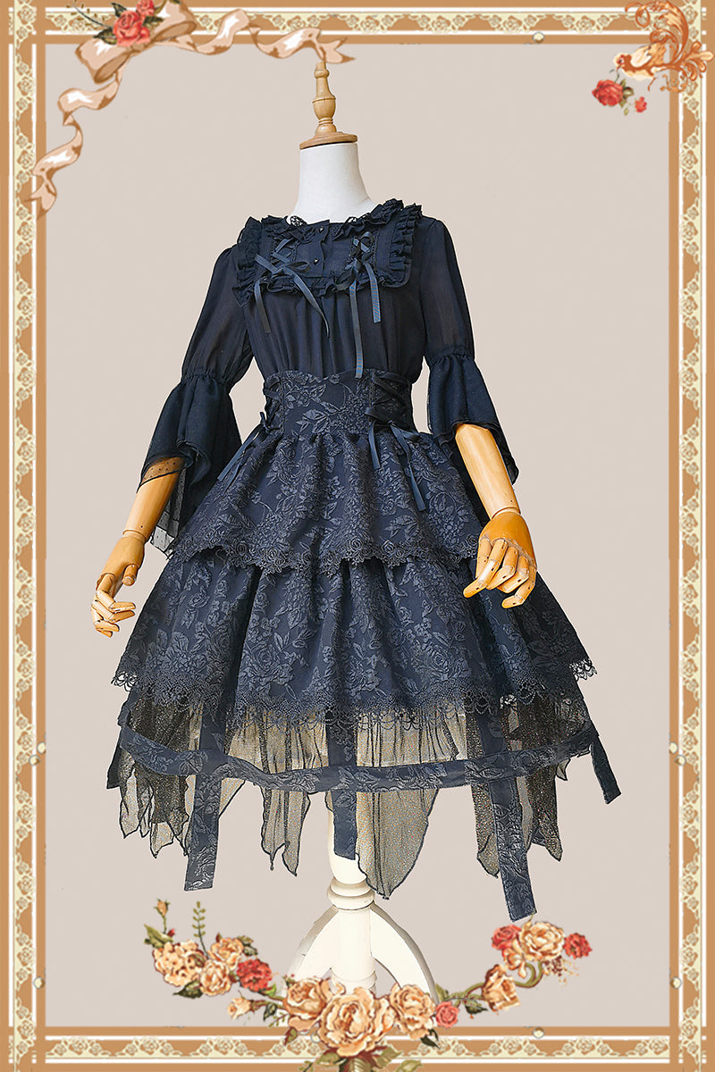 Infanta - Witch's Apprentice - Gothic Lolita Split Type Black Suit