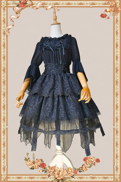 Infanta - Witch's Apprentice - Gothic Lolita Split Type Black Suit