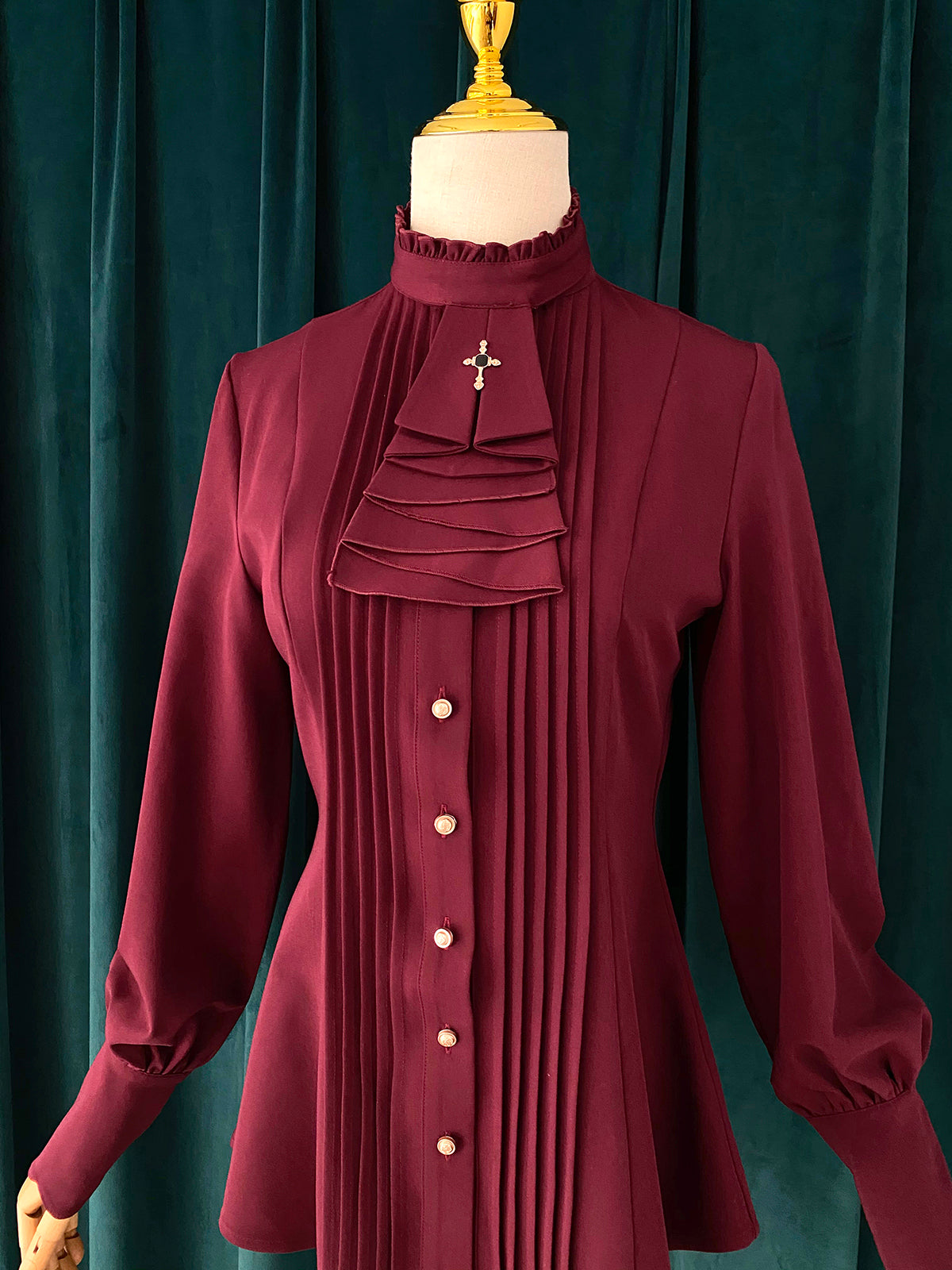 Little Dipper - Elegant Lolita Mutton Sleeve Stand Collar Blouse