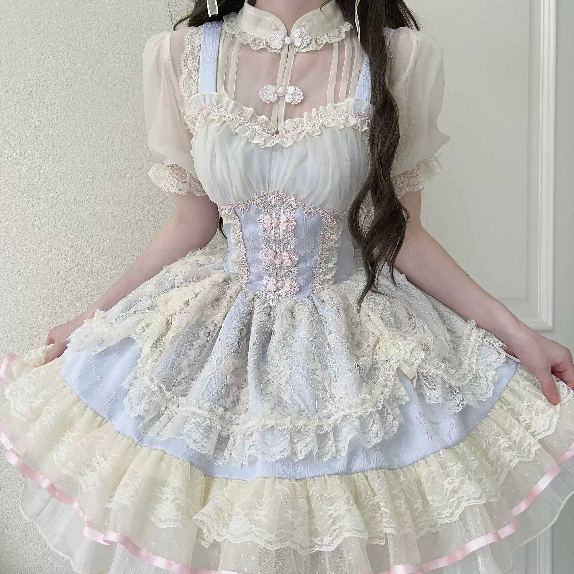 Sugar Girl - Hua Ji Fu Lei - Chinese Style Lolita JSK Dress Ballet Style Innerwear Set