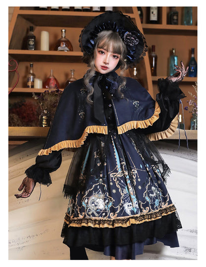 YingLuoFu - God Redemption - Retro Gothic OP, Printed Dress