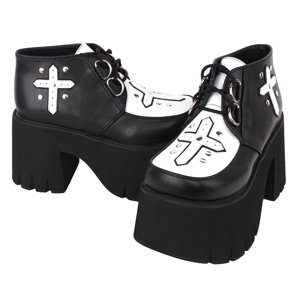 Angelic Imprint - Gothic Lolita Cross Classic Platform Shoes