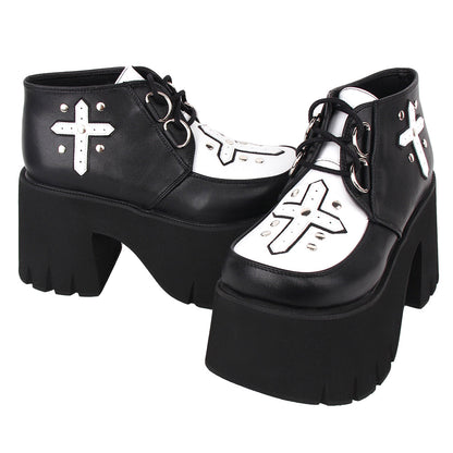 Angelic Imprint - Gothic Lolita Cross Classic Platform Shoes