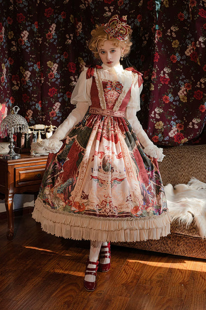 Miss Point - Kaleidoscope - Classical Lolita Shirt Dot Gauze Detachable Puff Sleeve Blouse Customized