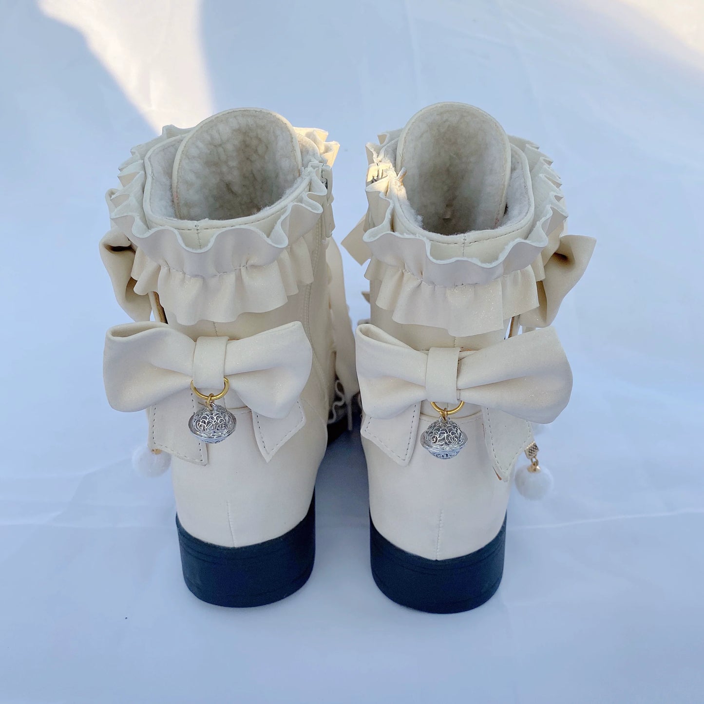 Fairy Godmother - Enthusiastic Ideation - Elegant Lolita Shoes Fleeced Short Martin Boots