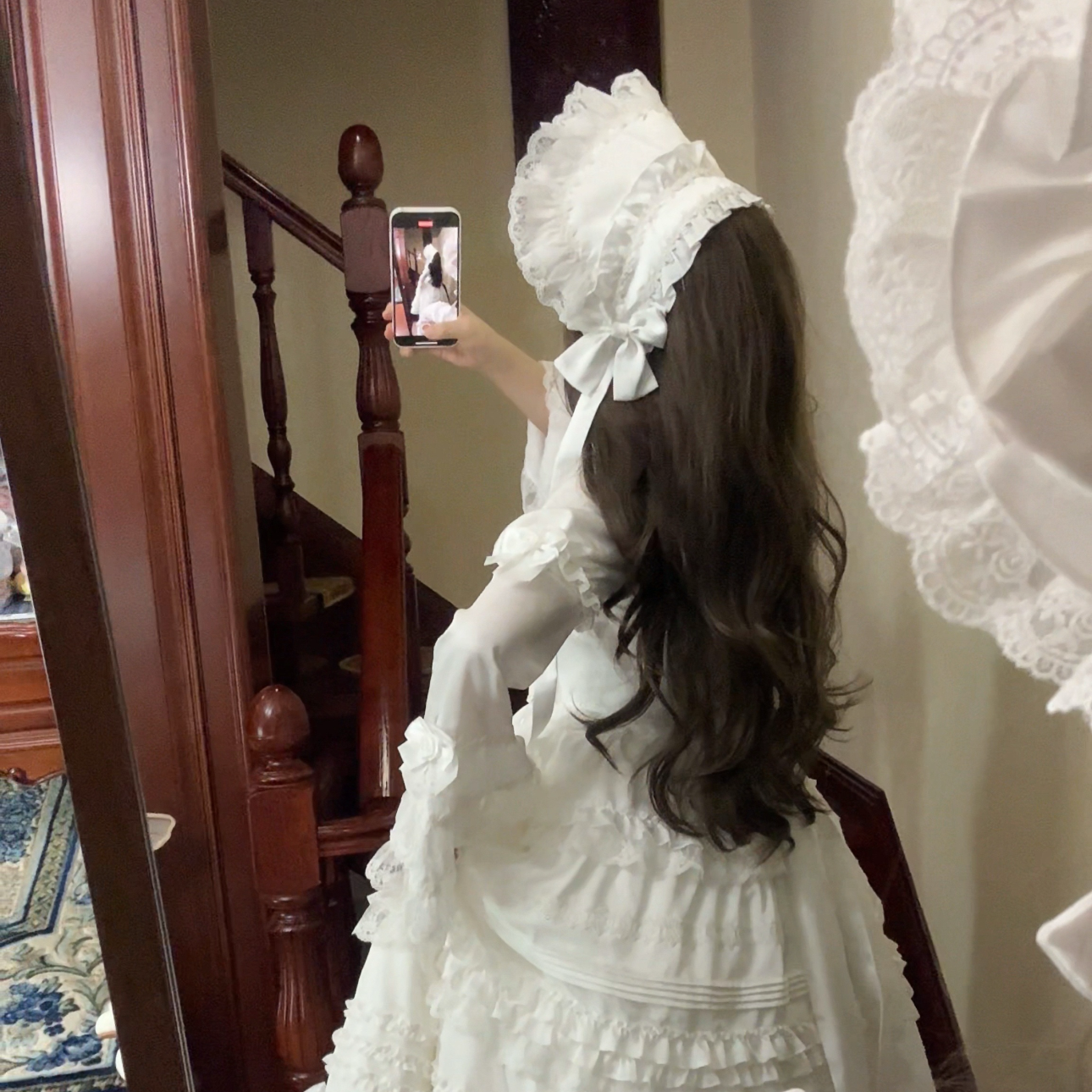 Uncle's Workshop - Stacked - Lolita Accessory Set Hairband Bow Trailing Brooch Choker