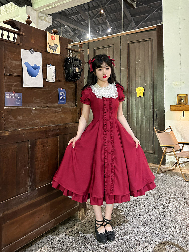 Sweet Wood - Long Vesion Elegant and Vintage Lolita OP