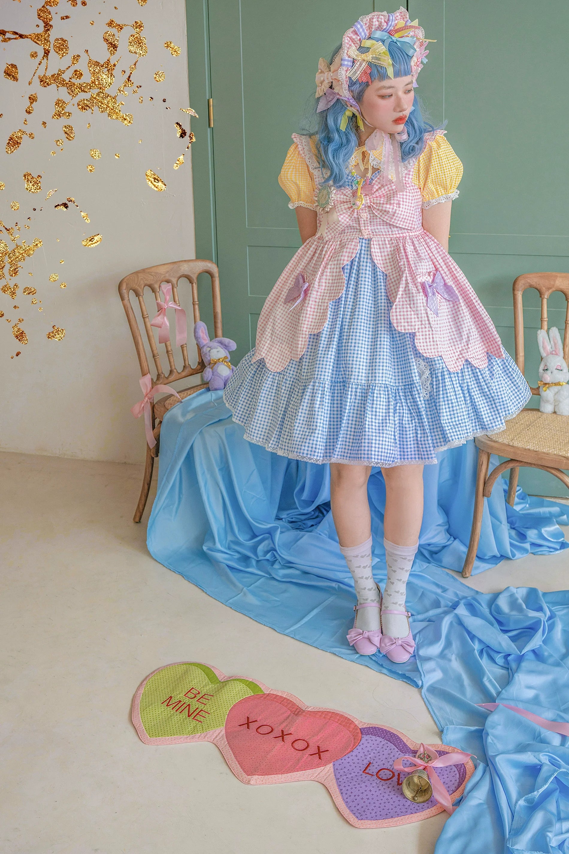 Fluff Mollie - Bean Breakfast - Sweet Lolita Overskirt Daily Daily Petaled Skirt
