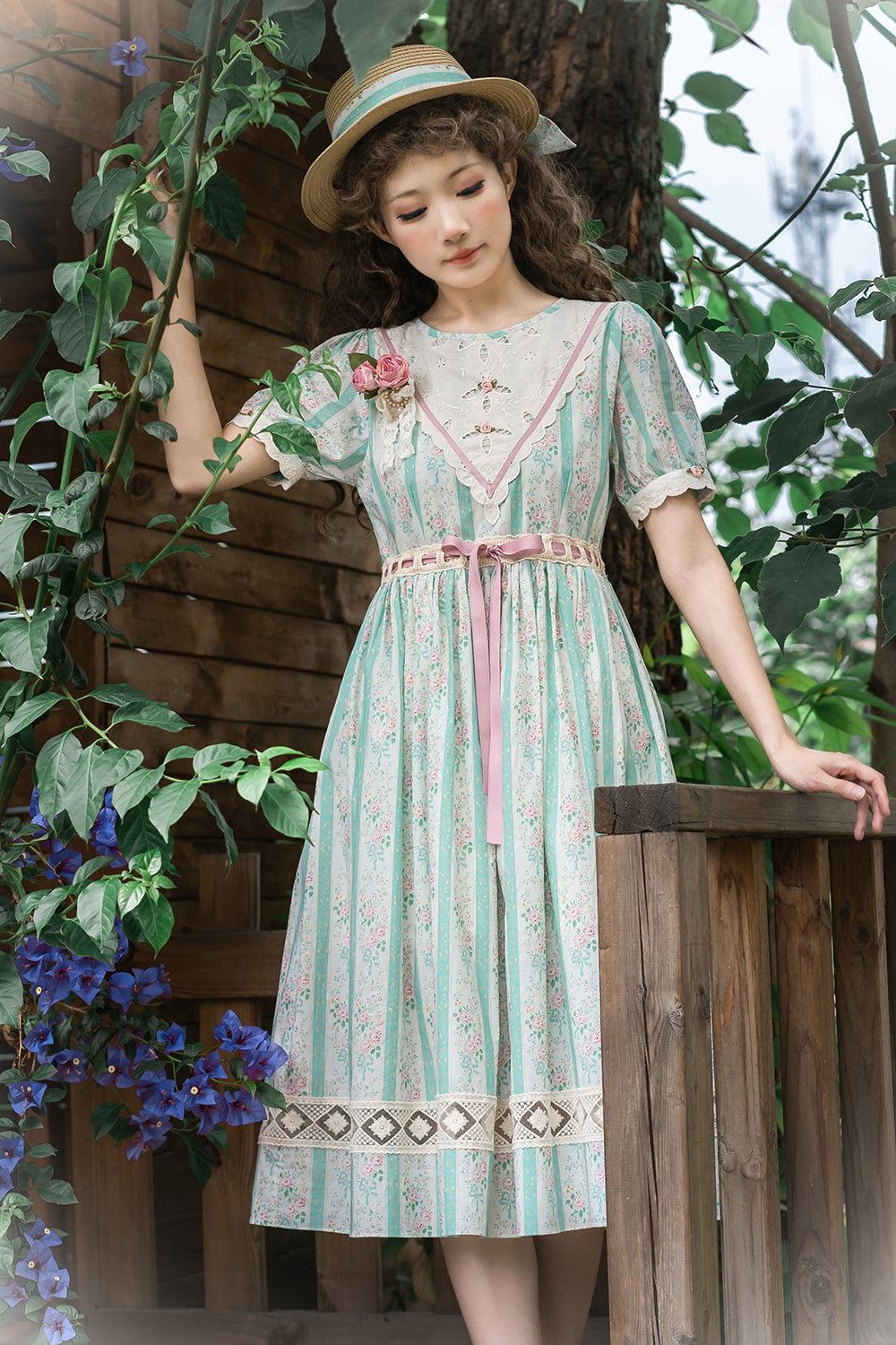 Miss Point - Happy Summer Elegant Lolita Floral OP Dress
