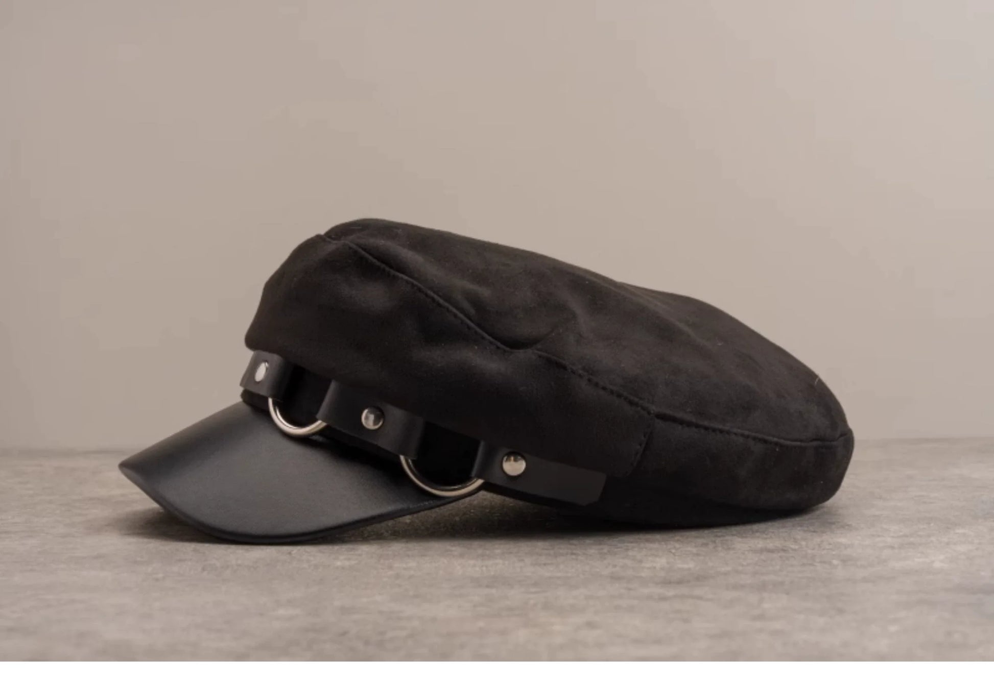 Strange Sugar - Gothic Lolita Hat Leather Buckle Lolita Newsboy Hat