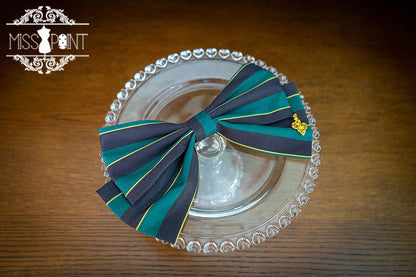 Miss Point - Stripped Lolita Headband Veil Hat Clip Necklace