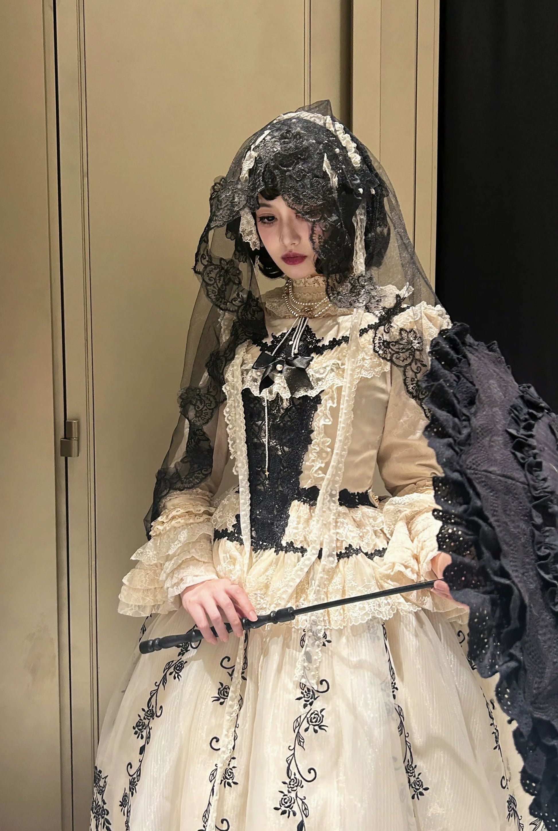 AuroraBorealis - Moonshadow - Gorgeous Wedding Lolita Dress Set Embroidered JSK SK and Bodice