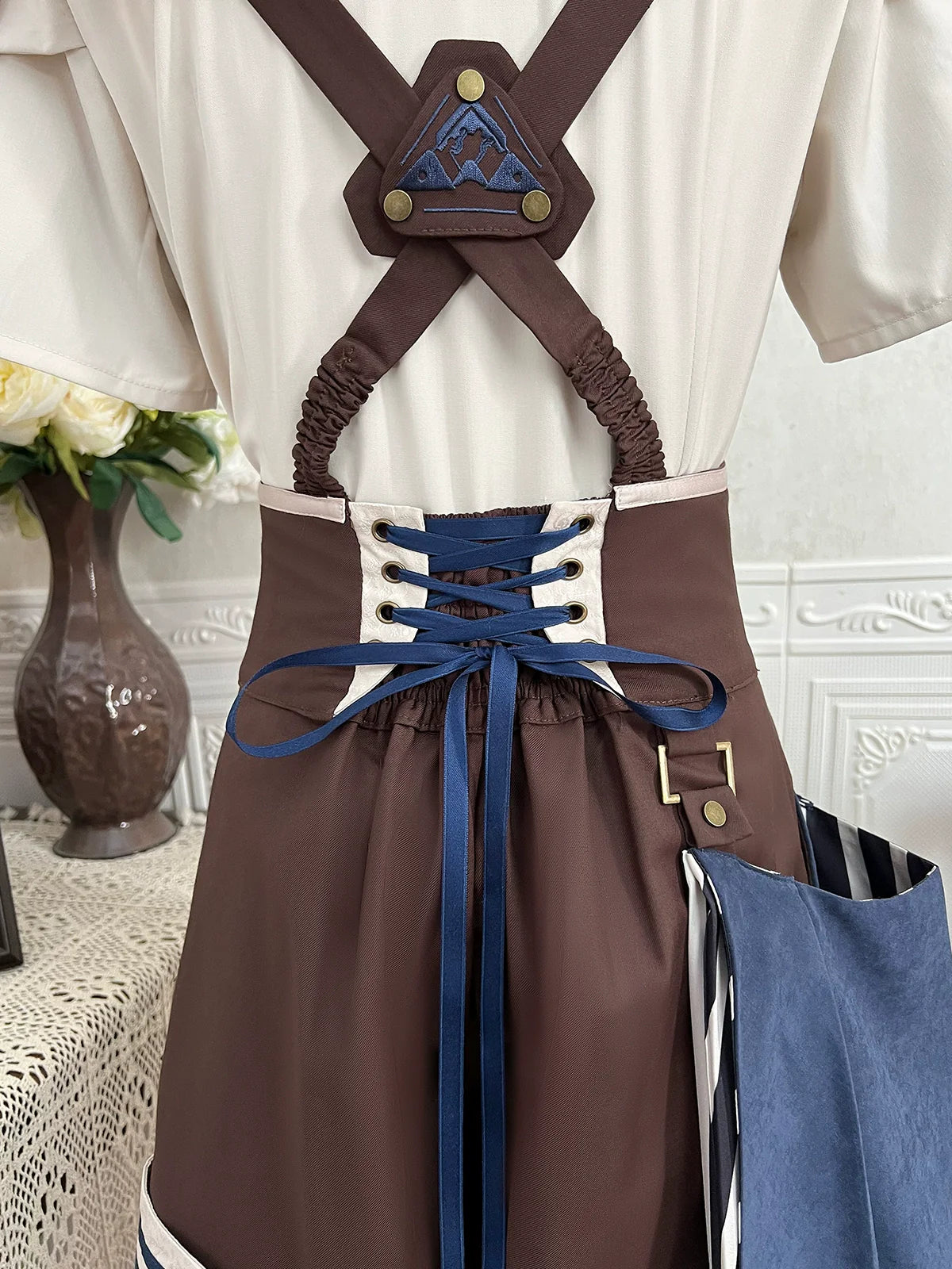 Designer's Gift - Voyager's Daily - Ouji Lolita Suspender Shorts Set with Shirt & Trailing