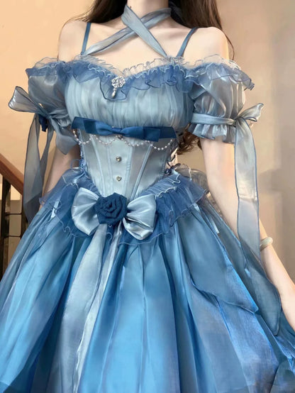 Meowing and fruity - Elegant Lolita Gorgeous Trailing With Large Hem & Shoulder Strap