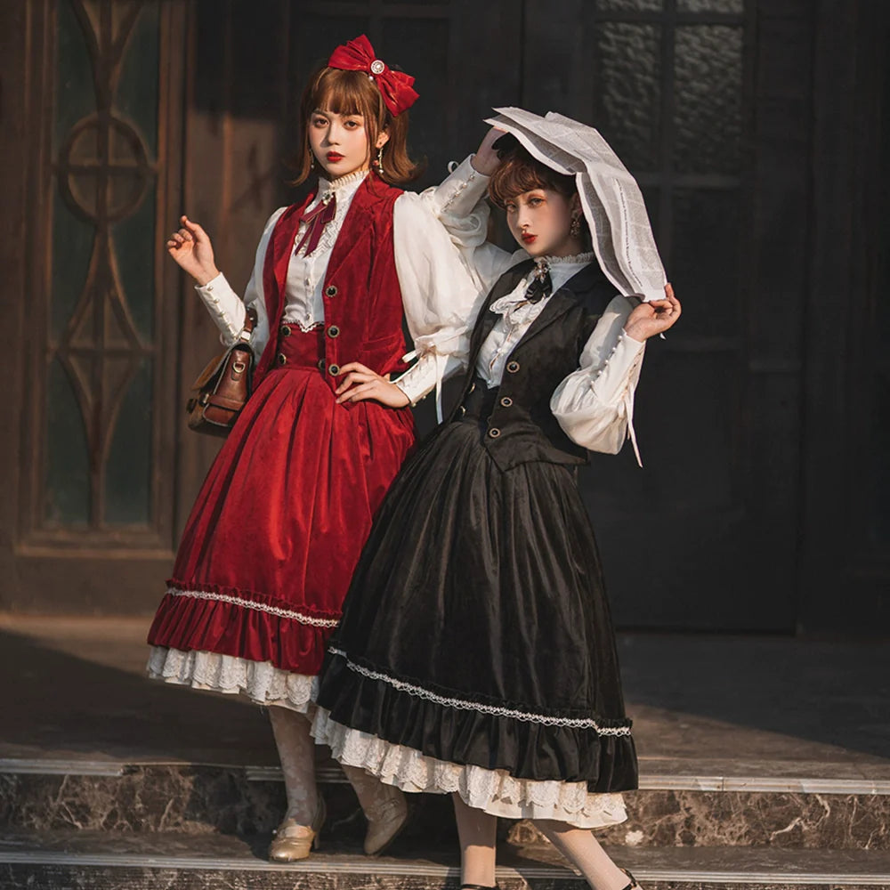 Miss Point - Rose Doll - Elegant Lolita Skirt High Waist Fishbone SK