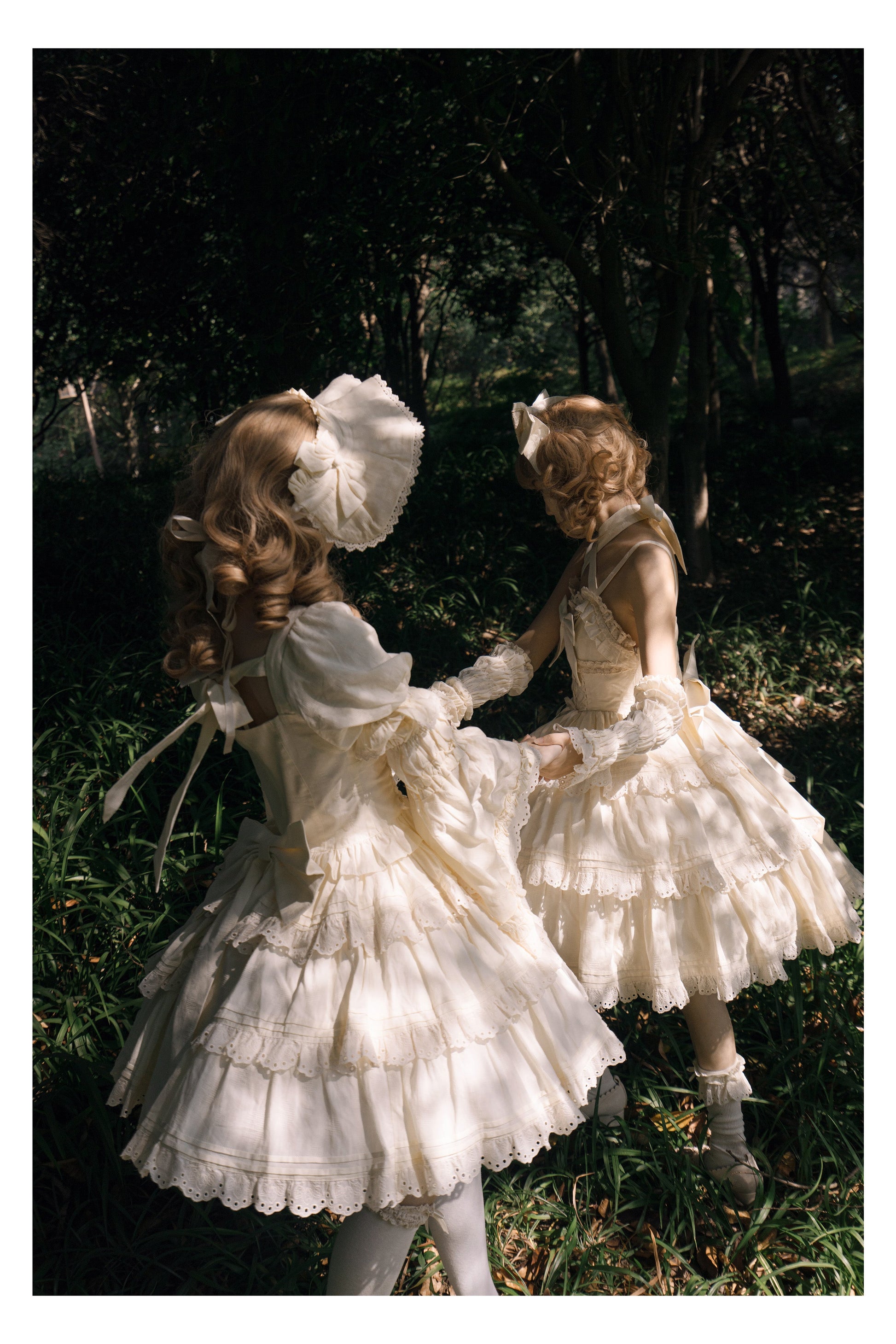 MEEKWIND - Miss Flora - Cotton Sweet Lolita Dress Set Doll-like OP and JSK