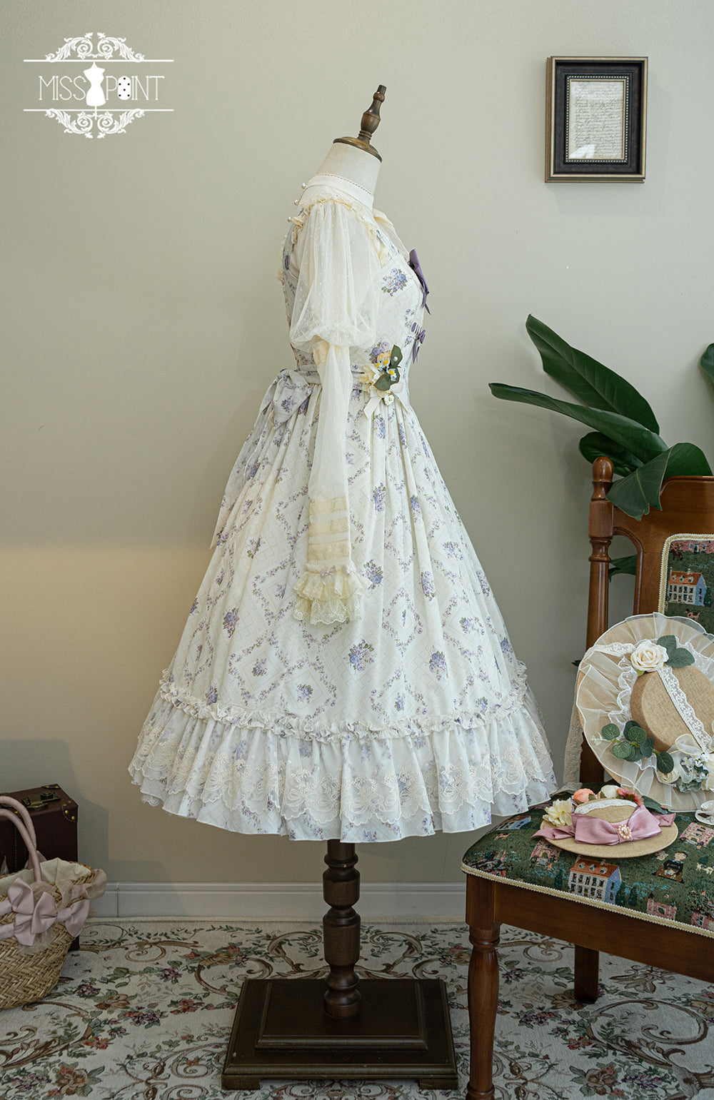 Miss Point - Customized Wood Rose 2.0 Elegant Vintage Jumper Dress