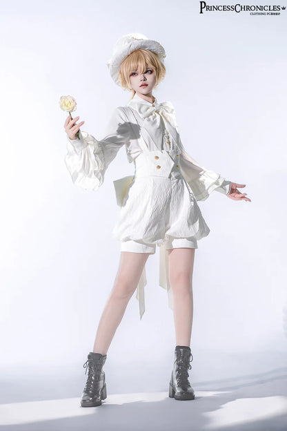 Princess Chronicles - Doll - Ouji Lolita Pink Blouse & White Shorts