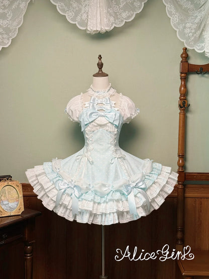 Alice Girl - Old School Polka Dots - Halter Neck Sweet Lolita OP Dress