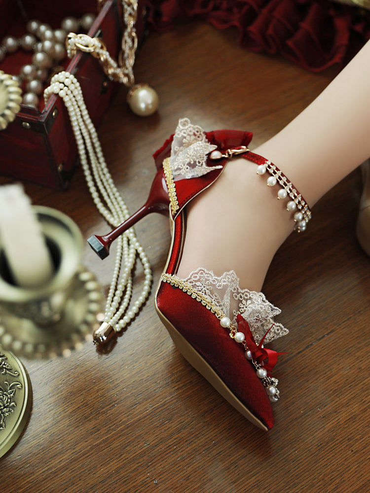 One Night - Pointy Toe Wedding Bride Lolita Heels