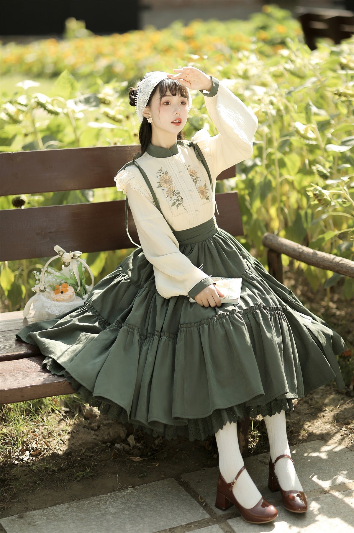 Meow Jun - Sunflower Appointment - Chinese Style Skirt and Blouse
