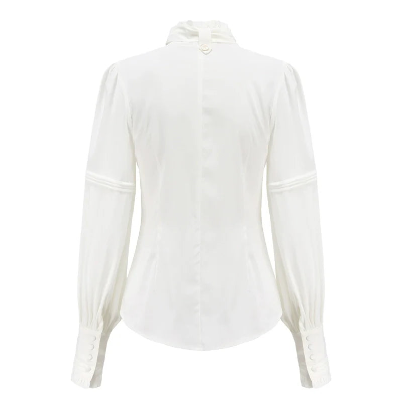 Immortal Thorn - Endless Promises - Vintage Ouji Lolita Shirt with Ruffle and Jabot Collar