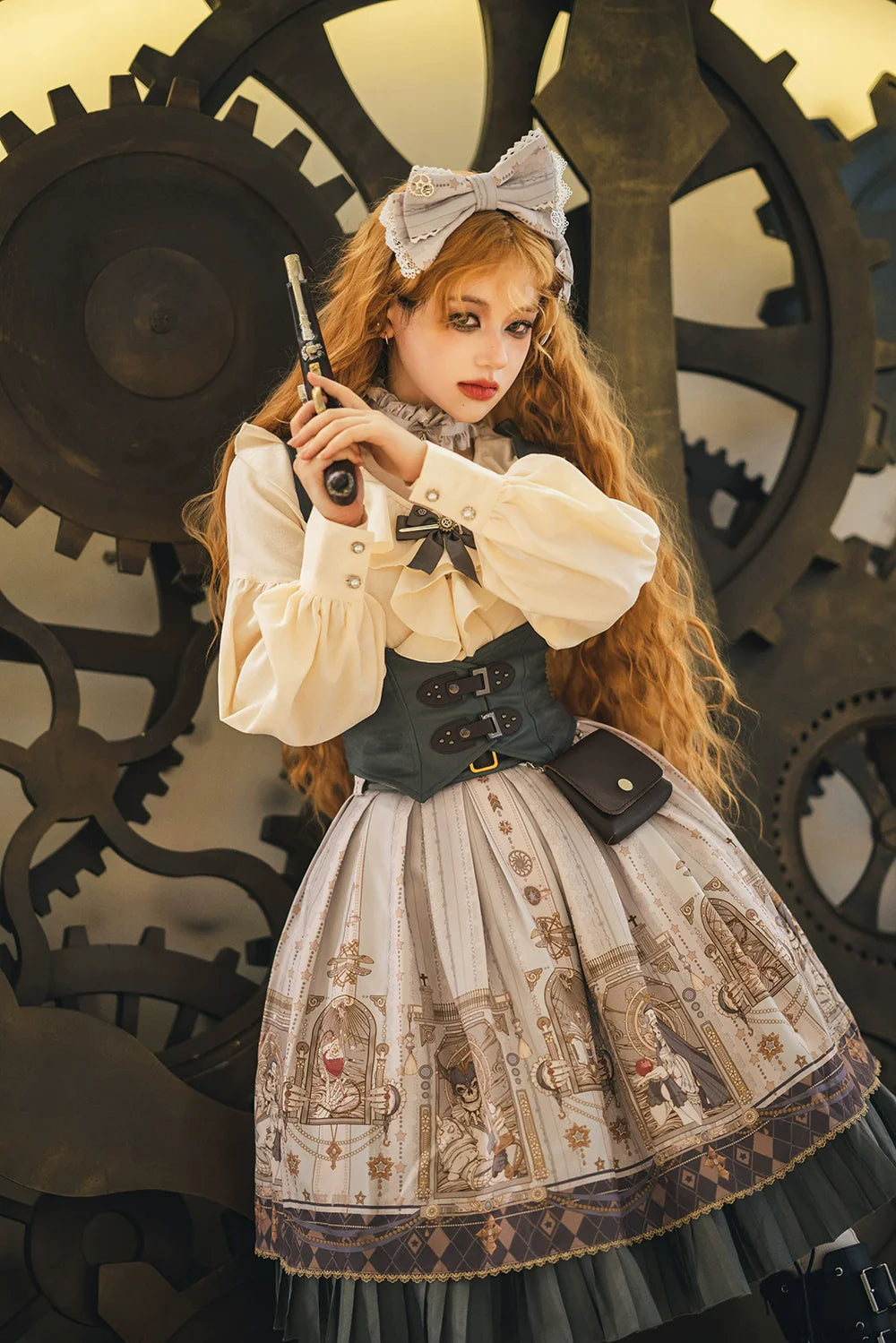 Miss Point - Demon Hunter's Diary - Gothic Lolita PU Leather Vest