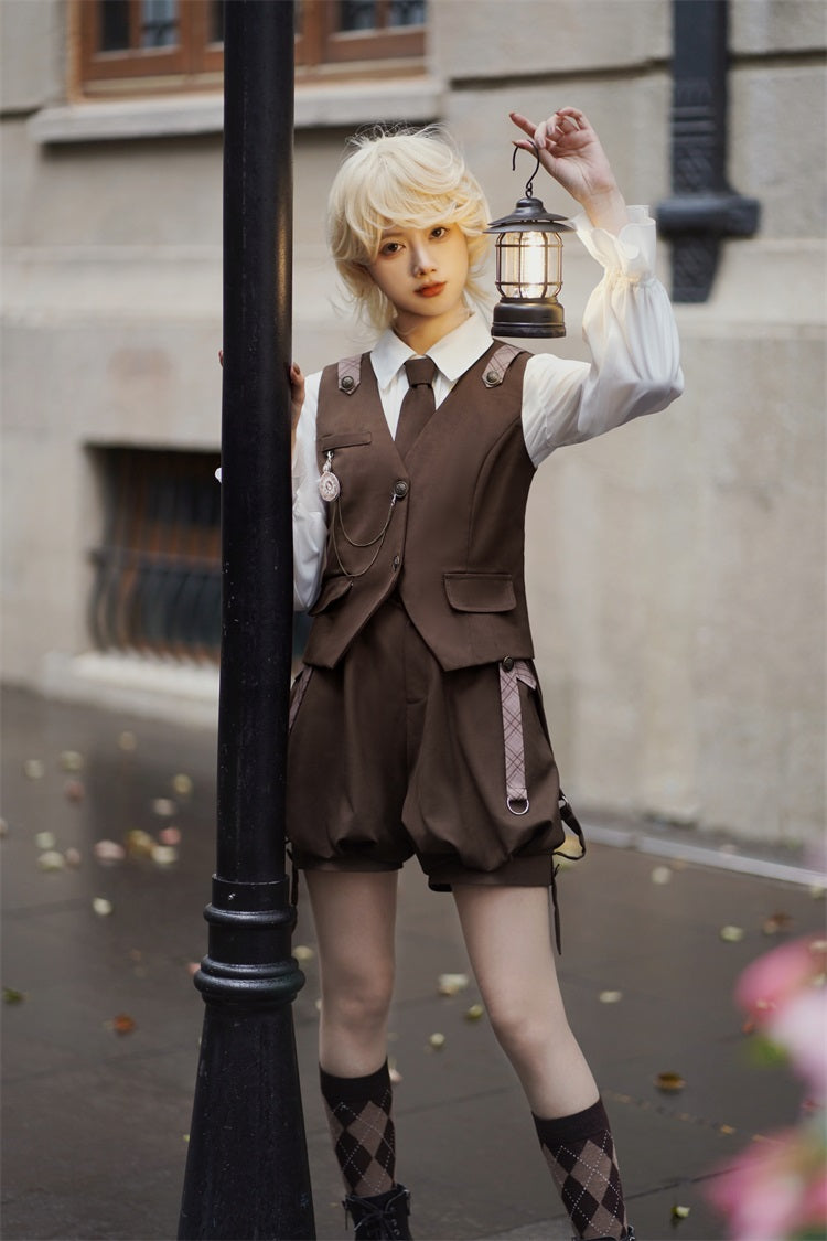 Letters from Unknown Star - Detective Rabbit Kiri - Ouji Lolita Outfits, Backpack Pants