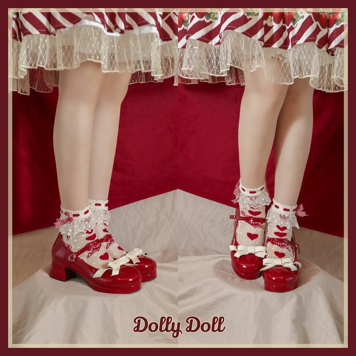 Dolly Doll - Lovers' Gift - Round Toe Middle Heel Mary Jane Lolita Shoes