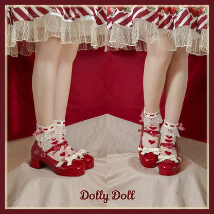 Dolly Doll - Lovers' Gift - Round Toe Middle Heel Mary Jane Lolita Shoes