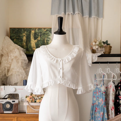 Forest Wardrobe - Summer Berry Picture Book - Elegant Lolita Thin Cardigan Ruffled Sleeve Innerwear Solid Color